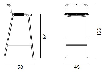 Coco Unopiù stool dimensions