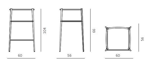 Luce Unopiù stool dimensions