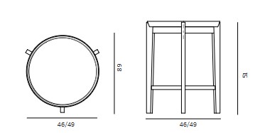 Fresbee Unopiù table dimensions