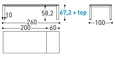 Tavolo Dolmen Varaschin allungabile dimensioni