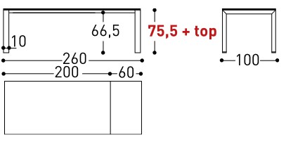 Tavolo Dolmen Varaschin allungabile dimensioni