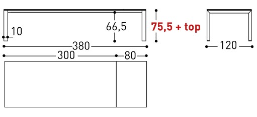 Tavolo Dolmen Varaschin allungabile dimensioni