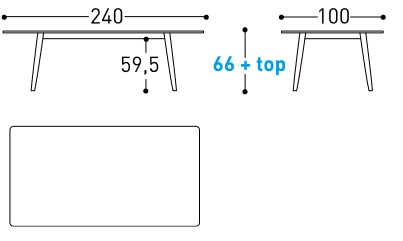 Tavolo Ellisse Varaschin dimensioni
