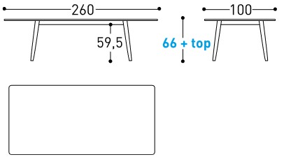 Tavolo Ellisse Varaschin dimensioni