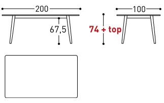 Tavolo Ellisse Varaschin dimensioni