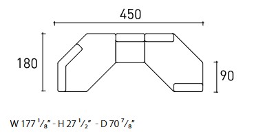 Divano Belt Air Varaschin dimensioni