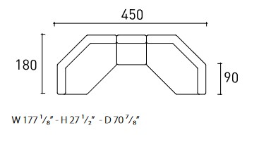 Divano Belt Air Varaschin dimensioni