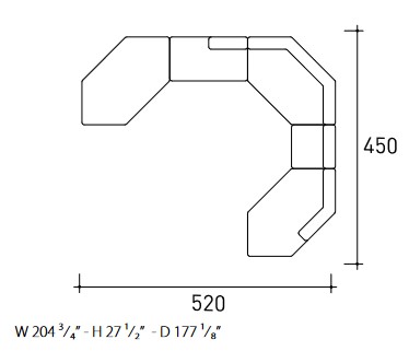 Divano Belt Air Varaschin dimensioni