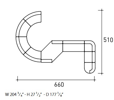 Divano Belt Air Varaschin dimensioni