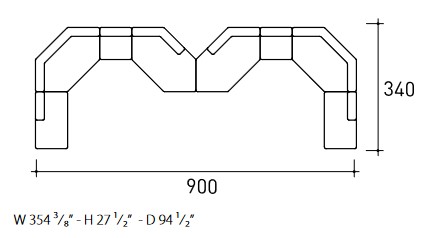 Divano Belt Air Varaschin dimensioni