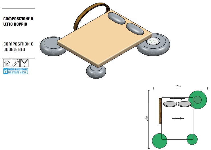Letto Matrimoniale Wellness Therapy Varaschin dimensioni