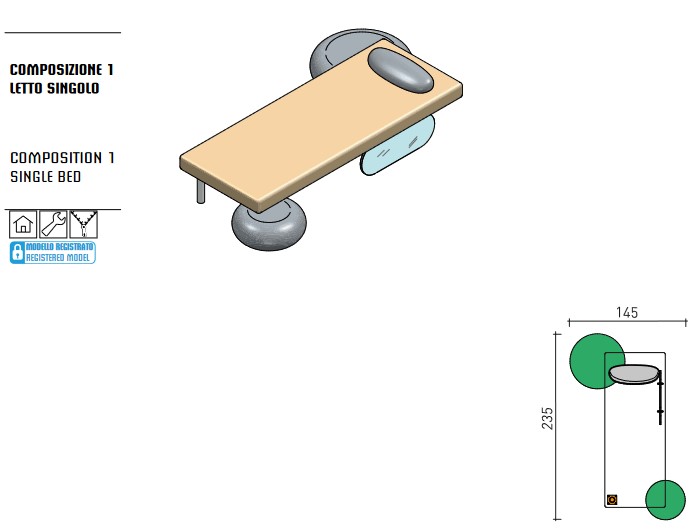 Wellness Therapy Varaschin Single Bed sizes