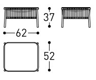 Tavolino Cricket Varaschin dimensioni