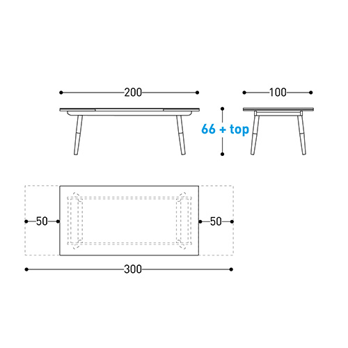 Ellisse Varaschin extendable table sizes