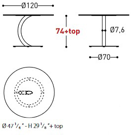 Flexion Varaschin Table sizes
