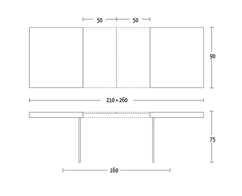 meridiano-160-table-extensible-altacom-dimensions