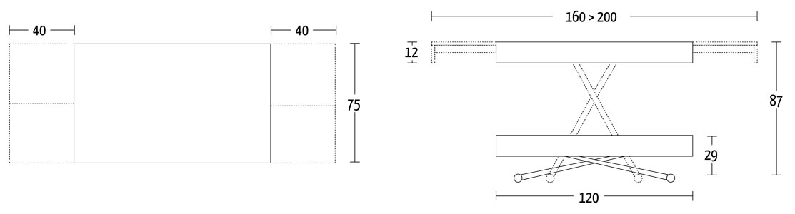 Double altacom coffee table