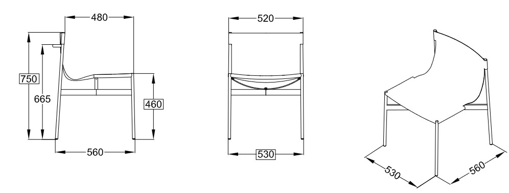 Lucrezia Bontempi Casa Chair sizes