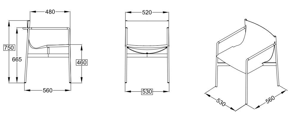 Sedia Lucrezia Bontempi Casa Con Braccioli dimensioni