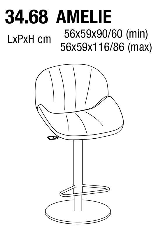 amelie-stool-Bontempi-dimensions