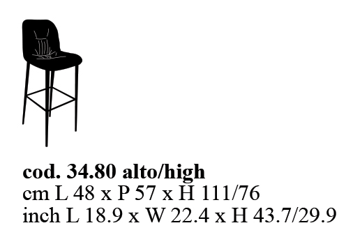 chantal stool bontempi casa dimensions