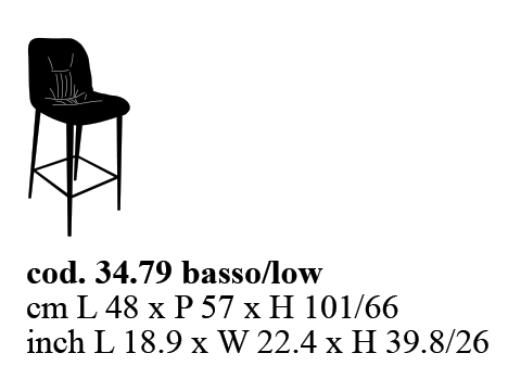 chantal stool bontempi casa dimensions
