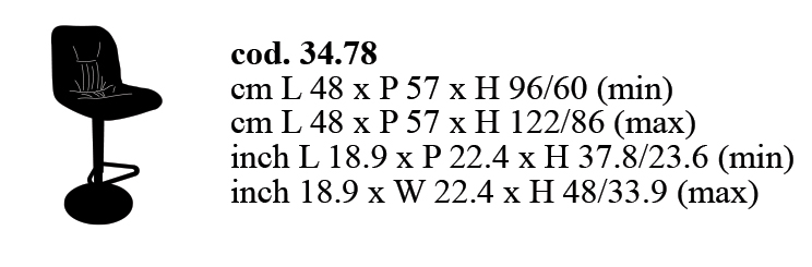 chantal stool bontempi casa dimensions