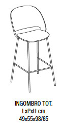 polo stool bontempi casa dimensions 34.69