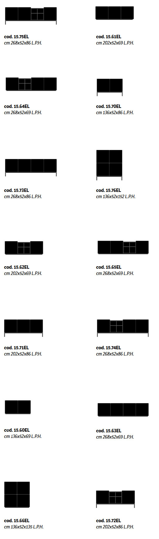sideboard pica bontempi casa wood dimensions