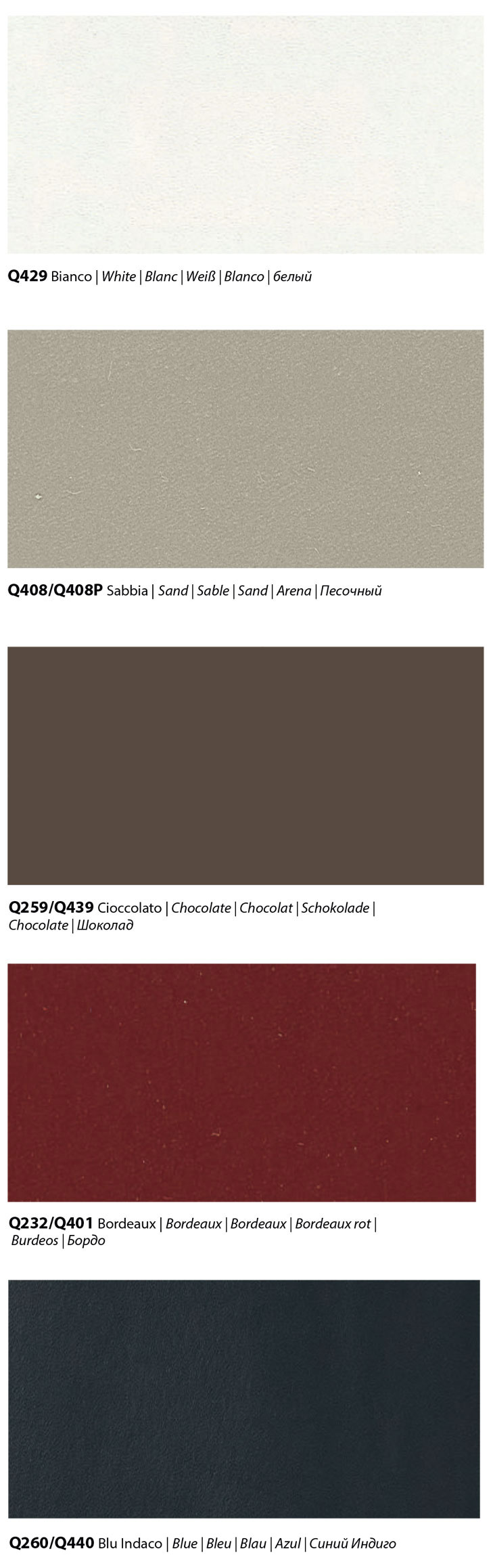 Bontempi leather finishes
