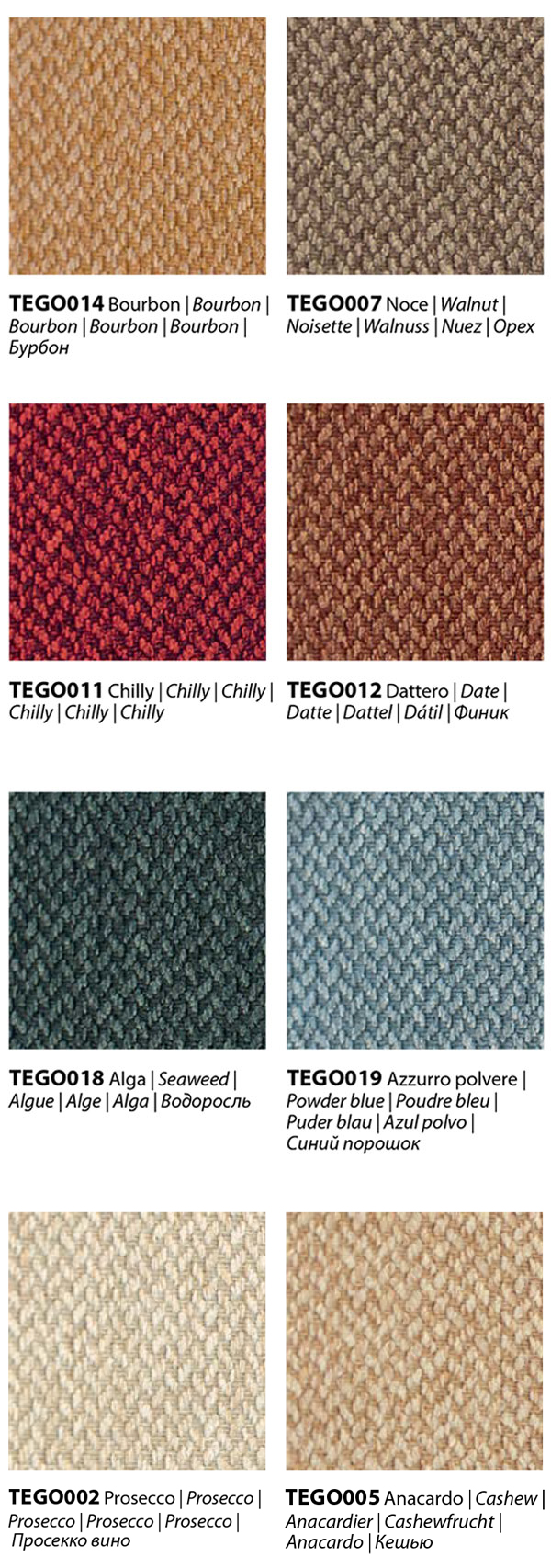 Bontempi Gourmet fabric finishes