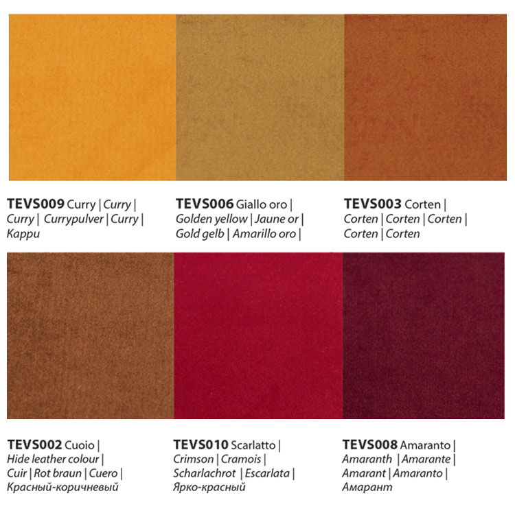 Bontempi Supreme velvet finishes