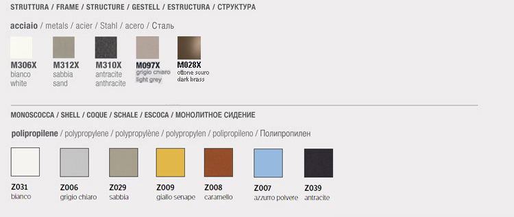 Eva Stool Bontempi Casa Outdoor dimensions