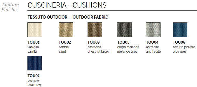 chair cushion mood bontempi casa finishes