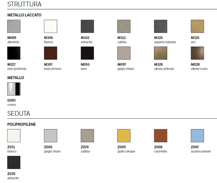 Eva Chair Bontempi Casa finishes