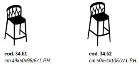 Galaxy stool Bontempi Casa dimensions