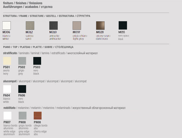 Rico bar table Bontempi Casa square version finishes