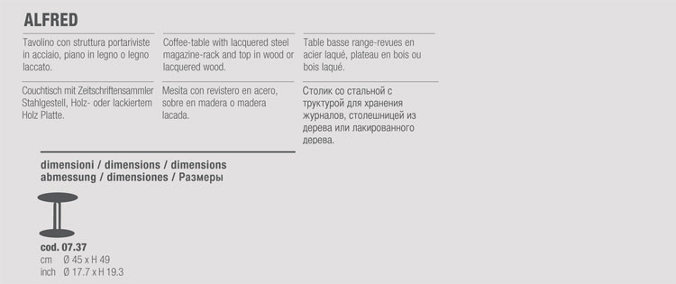 Alfred Coffee-table Bontempi Casa 07.37 sizes
