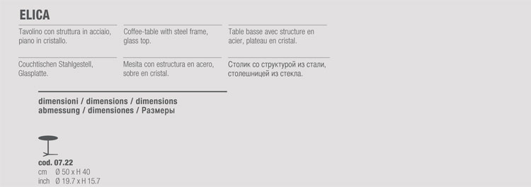 Elica Coffee-table Bontempi Casa 07.22 sizes