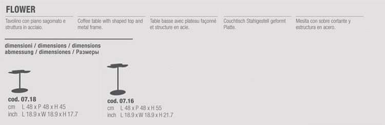 Flower Coffee-table Bontempi Casa sizes