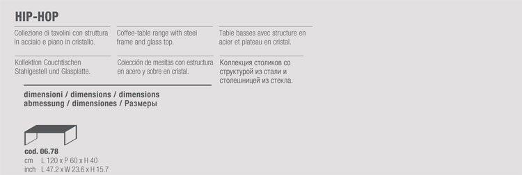 Hip Hop Coffee-table Bontempi Casa 06.78 sizes