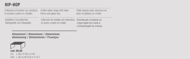 Hip Hop Coffee-table Bontempi Casa 06.80 sizes