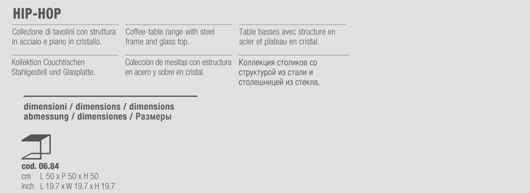 Hip Hop Coffee-table Bontempi Casa 06.84 sizes