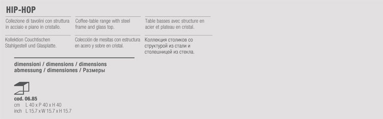 Hip Hop Coffee-table Bontempi Casa 06.85 sizes