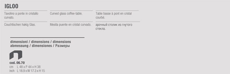 Igloo Coffee-table Bontempi Casa 06.70 sizes