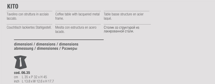 Kito Coffee-Table Bontempi Casa 06.35 sizes