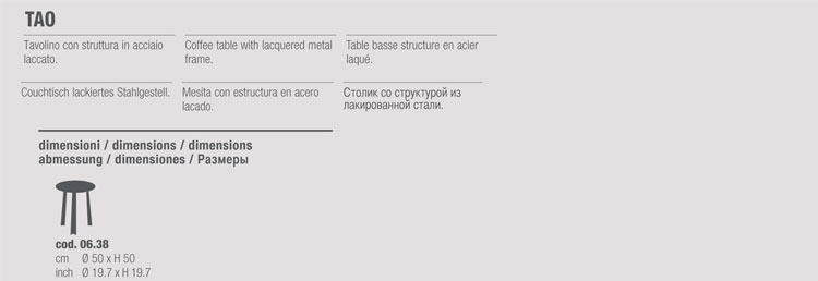 Tao Coffee-Table Bontempi Casa 06.38 sizes