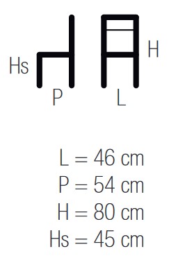 Rain Wood Casprini Chair sizes