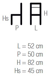 Azhar Cantilever Casprini Chair sizes