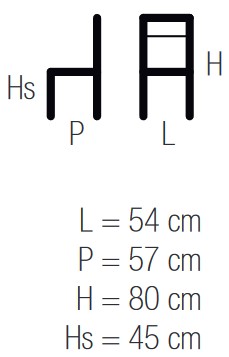 Caprice Wood Casprini Chair sizes